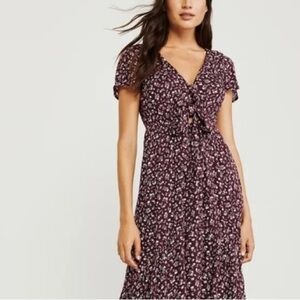 Abercrombie & Fitch Floral Tie Front Dress S